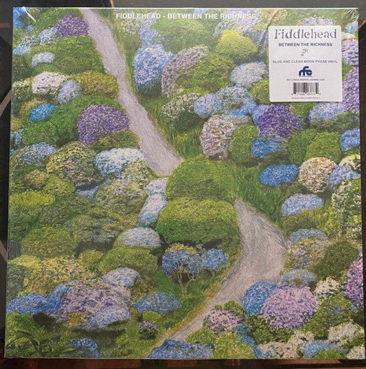 Fiddlehead – Between The Richness (LP, Blue & Clear Moon Phase, Run For Cover Records, 2021) Front Cover