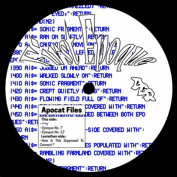 First Epoque - Apocat Files (12") Dill Dodos Recife Vinyl