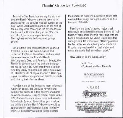 Flamin' Groovies* - Flamingo (CD) American Beat Records,Sony BMG Music Entertainment CD 783722248522