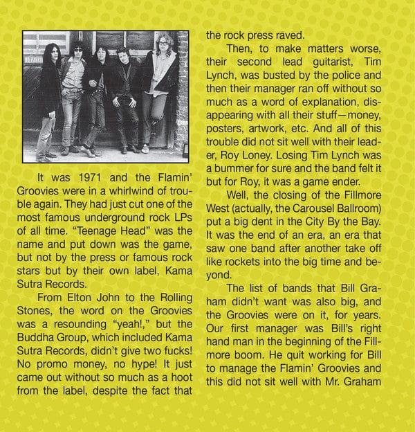 Flamin' Groovies – Live 1971 San Francisco (CD, RockBeat Records, 2017) Image 3