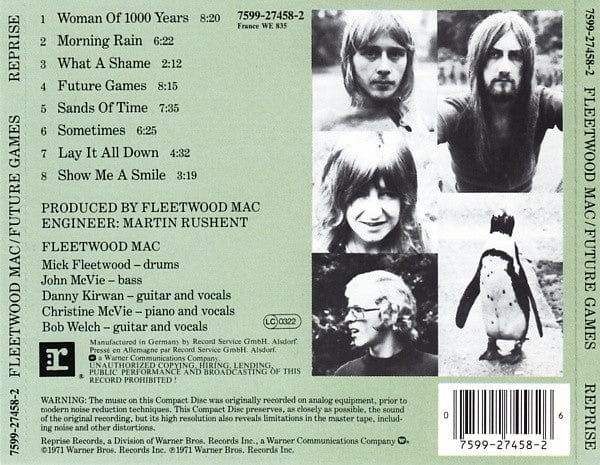 Fleetwood Mac - Future Games (CD) Reprise Records CD 075992745826