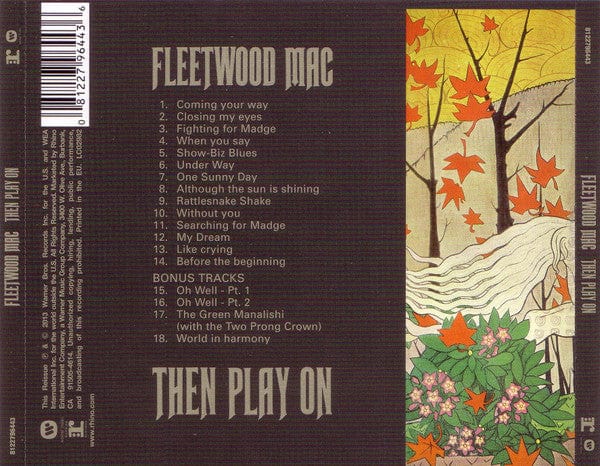 Fleetwood Mac - Then Play On (CD) Reprise Records,Warner Music CD 081227964436
