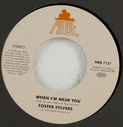 Foster Sylvers - Misdemeanor / When I'm Near You (7") Mr Bongo,Pride Vinyl 7119691253879