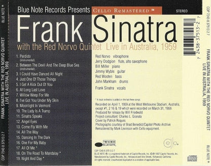 Frank Sinatra With The Red Norvo Quintet - Live In Australia, 1959 (CD) Blue Note CD 724383751327