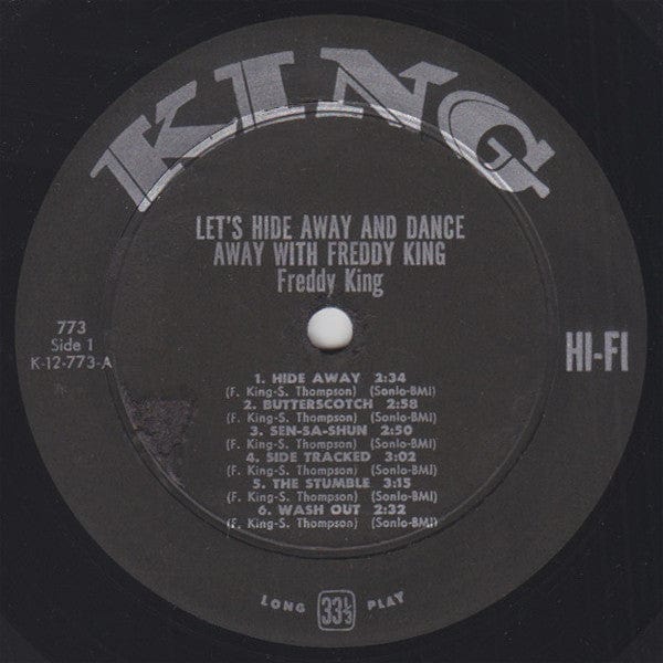Freddy King – Let's Hide Away And Dance Away With Freddy King (LP, King Records, 1961) Image 3