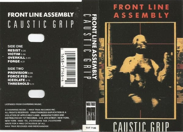 Front Line Assembly - Caustic Grip (Cassette) TVT Records Cassette 016581714649