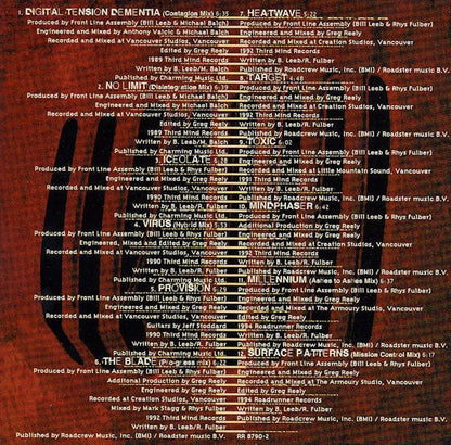 Front Line Assembly – Reclamation (CD, Roadrunner Records, 1997) Back Cover