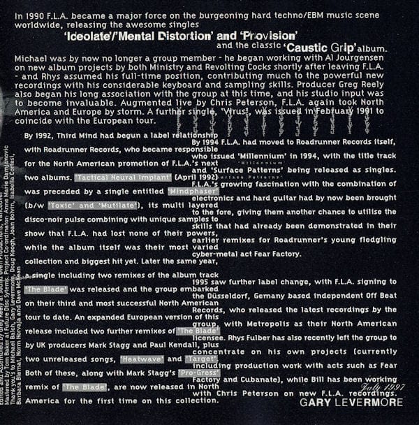 Front Line Assembly – Reclamation (CD, Roadrunner Records, 1997) Image 4