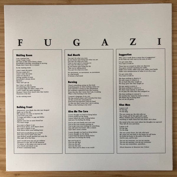 Fugazi - Fugazi (12") Dischord Records,Dischord Records Vinyl 643859030011