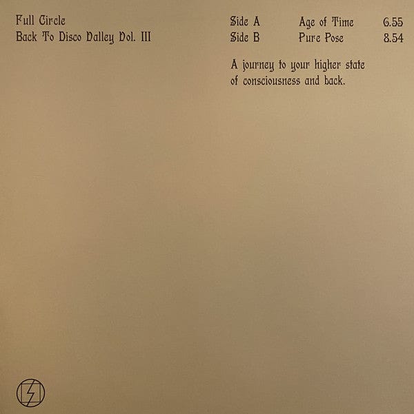 Full Circle (16) - Back To Disco Valley Vol. III (12") on Further Records at Further Records