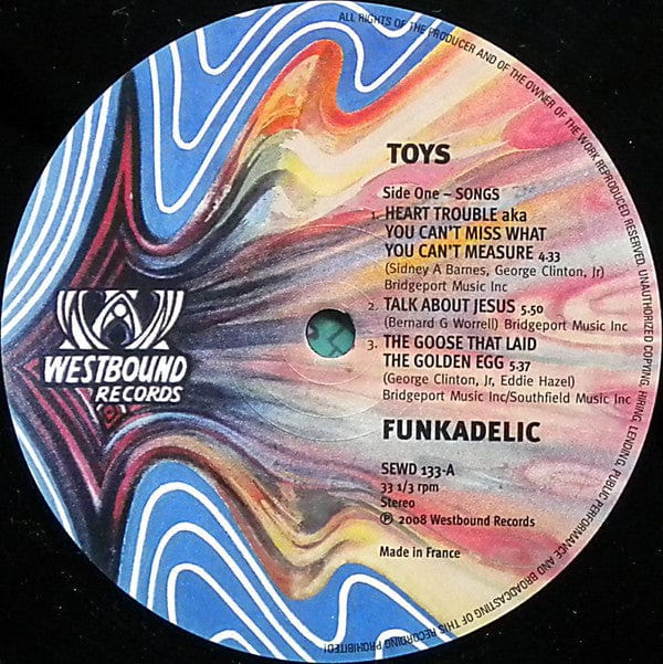 Funkadelic - Toys (LP) Westbound Records Vinyl 029667713313