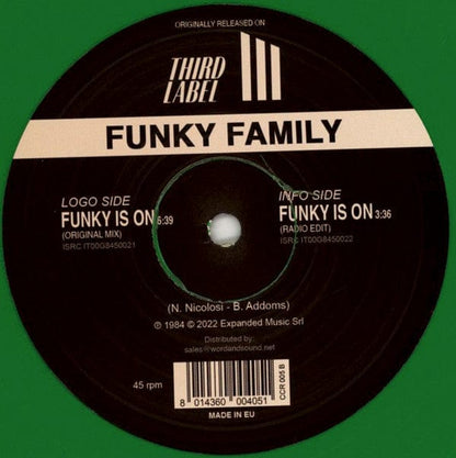 Funky Family - Funky Is On (12") Club Culture Rarities Vinyl 8014360004051