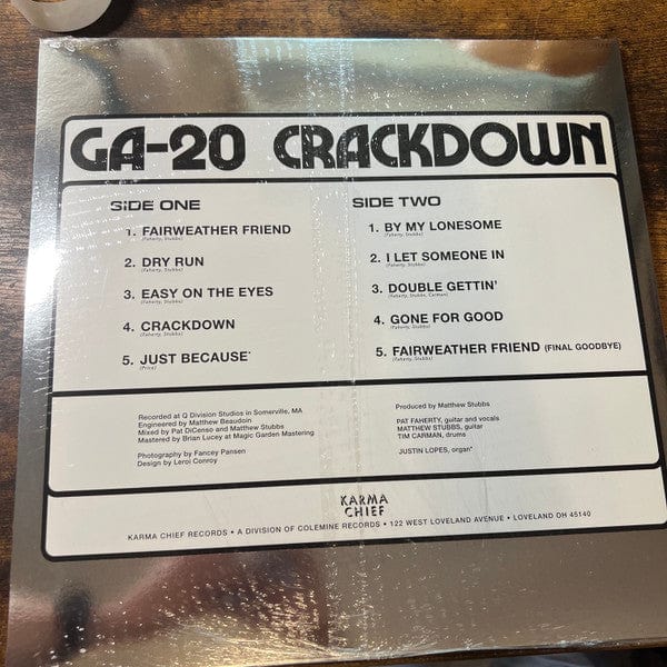 GA-20 - Crackdown (LP) Karma Chief Records Vinyl 674862658909