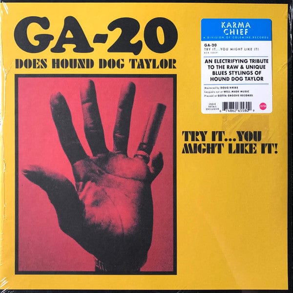 GA-20 – GA-20 Does Hound Dog Taylor: Try It...You Might Like It! (LP, Salmon Pink, Karma Chief Records, 2021) Front Cover