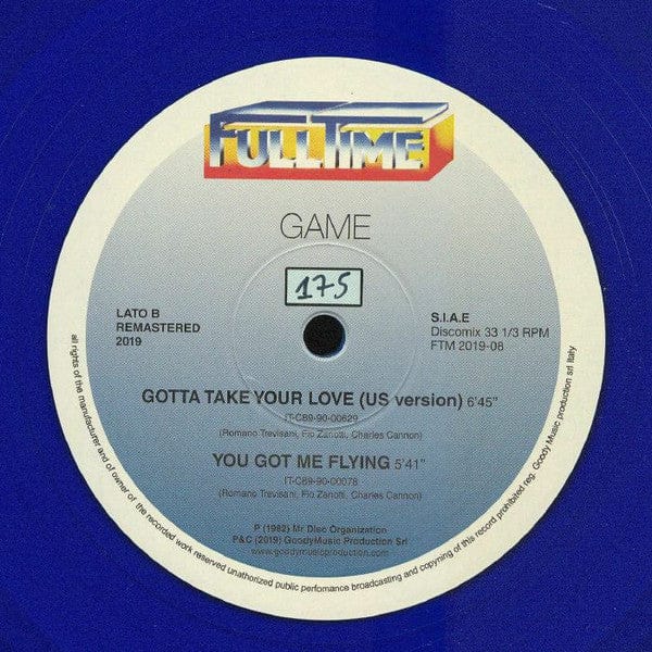 Game - Gotta Take Your Love / You And Me  (12") Full Time Records Vinyl