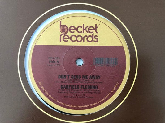 Garfield Fleming – Don't Send Me Away (12", Becket Records, 2019) Front Cover