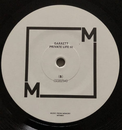 Garrett (2) - Private Life III (LP) Music From Memory Vinyl 0731628580574