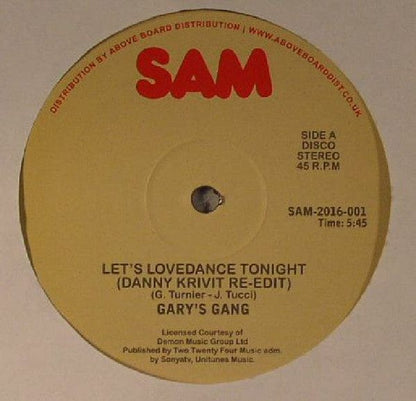 Gary's Gang - Let's Lovedance Tonight (Danny Krivit Re-Edit) (12") Sam Records Vinyl