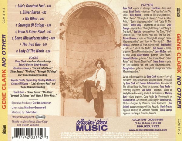 Gene Clark - No Other (CD) Collectors' Choice Music,Collectors' Choice Music CD 617742031423