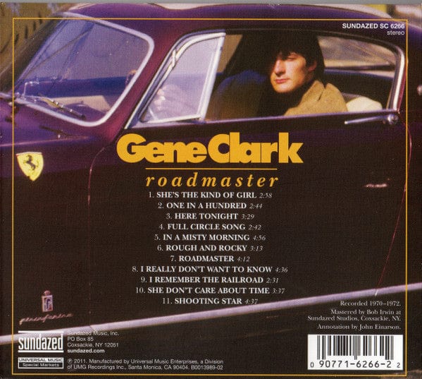 Gene Clark - Roadmaster (CD) Sundazed Music CD 090771626622
