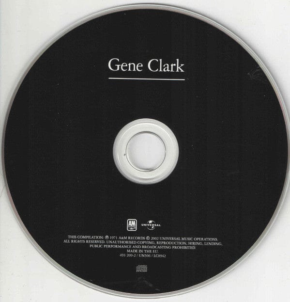Gene Clark - White Light (CD) A&M Records CD 606949320928