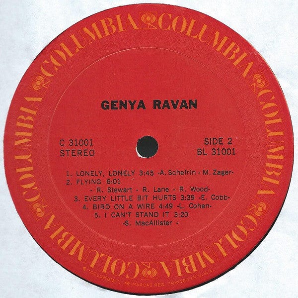 Genya Ravan - Genya Ravan (LP) Columbia Vinyl