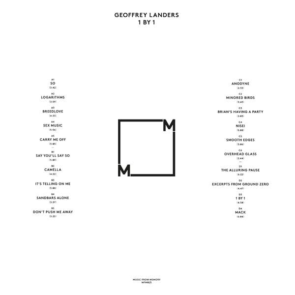 Geoffrey Landers - 1 By 1 (2xLP) Music From Memory Vinyl 078024551290