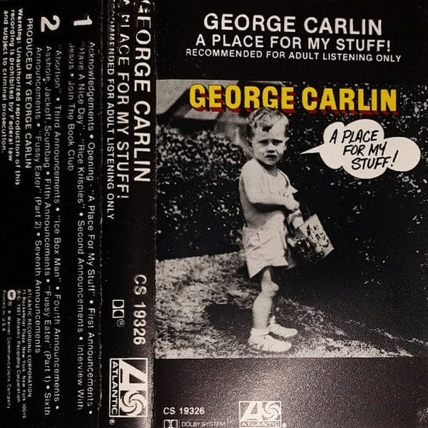 George Carlin - A Place For My Stuff (Cassette) Atlantic Cassette