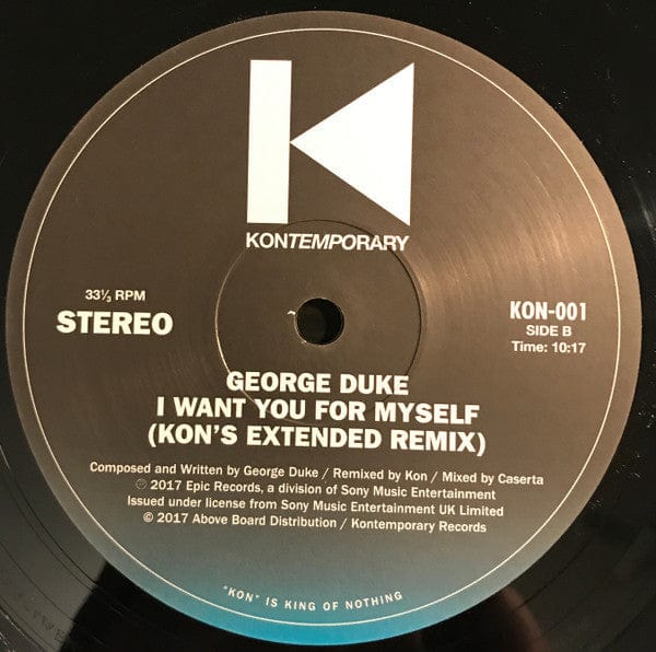 George Duke - I Want You For Myself (12") Kontemporary Vinyl