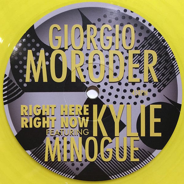 Giorgio Moroder Featuring Kylie Minogue - Right Here, Right Now (12") Good For You Records Vinyl 5060202594597