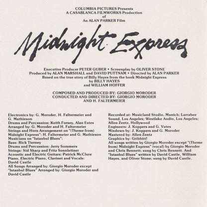 Giorgio Moroder - Midnight Express (Music From The Original Motion Picture Soundtrack) (CD) Casablanca CD 042282420626