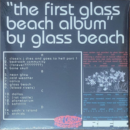 glass beach – the first glass beach album (2xLP, Super Duper Ultra Clear, Run For Cover Records, 2022) Back Cover