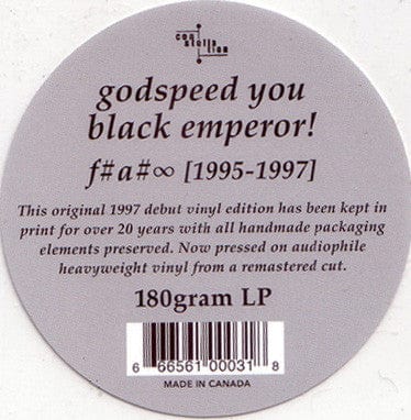 Godspeed You Black Emperor! - F♯ A♯ ∞ (LP) Constellation Vinyl 666561000318