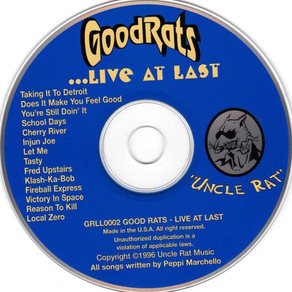 Good Rats – Live At Last (CD, Uncle Rat, 1996) Image 5