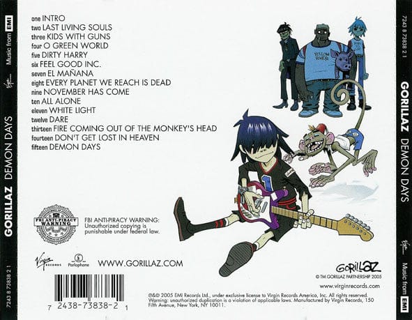 Gorillaz - Demon Days (CD) Virgin CD 724387383821