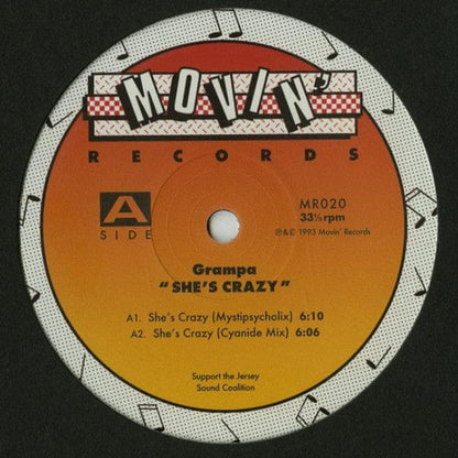 Grampa – She's Crazy (12", Movin' Records, 2017) Front Cover