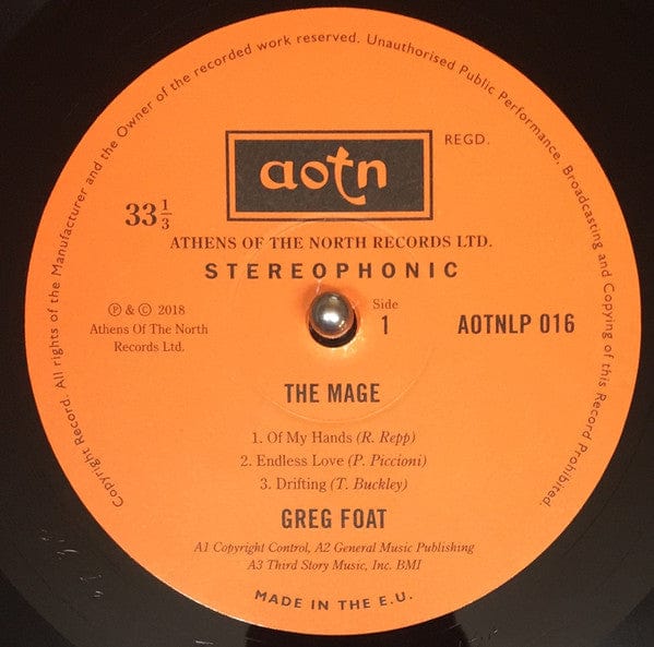 Greg Foat - The Mage (LP) Athens Of The North Vinyl