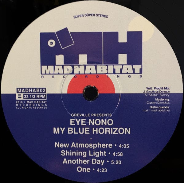 Greville presents Eye Nono - My Blue Horizon (LP, Album) Mad Habitat Recordings