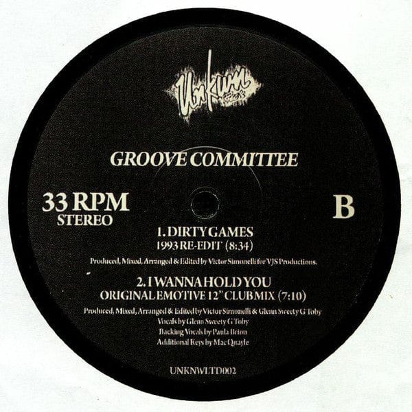 Groove Committee - Dirty Games (12") Unkwn records