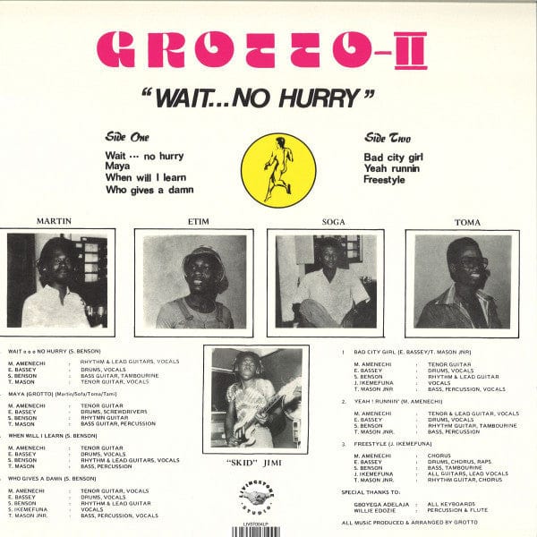 Grotto (2) - Wait... No Hurry (LP) Odion Livingstone Vinyl 5065002171009