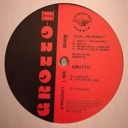 Grotto (2) - Wait... No Hurry (LP) Odion Livingstone Vinyl 5065002171009