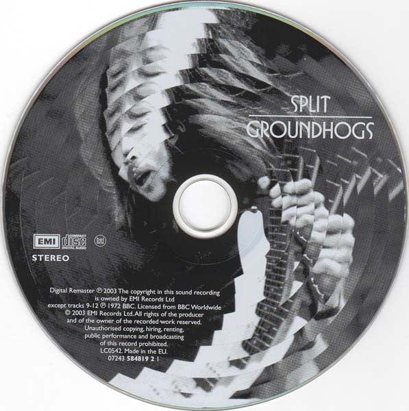 Groundhogs* - Split (CD) Liberty,Liberty CD 724358481921