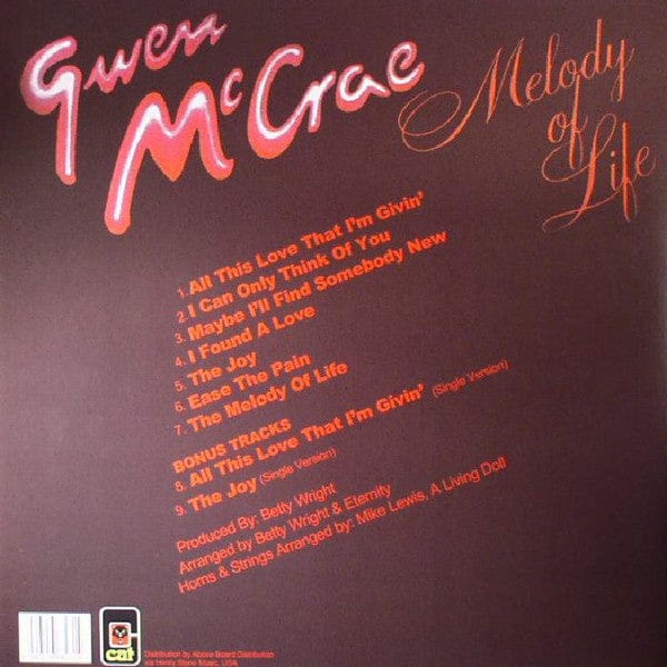 Gwen McCrae - Melody Of Life (LP) Cat Vinyl