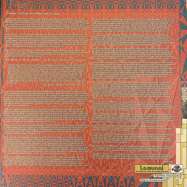 Harry Roesli – Titik Api (2xLP, La Munai Records, 2020) Image 5