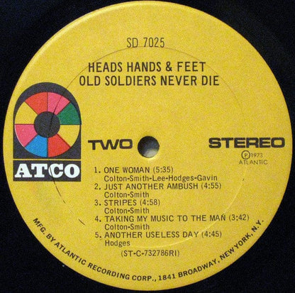 Heads Hands & Feet - Old Soldiers Never Die (LP) ATCO Records Vinyl