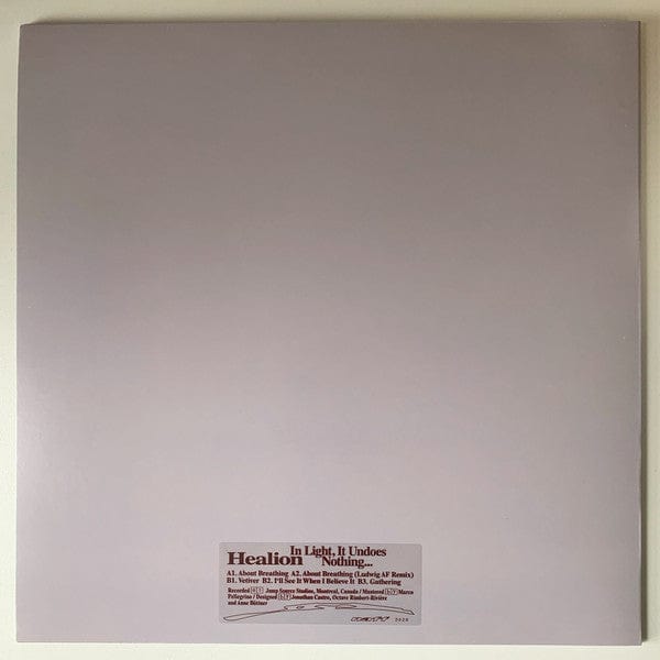 Healion - In Light, It Undoes Nothing... (12") NAFF Vinyl