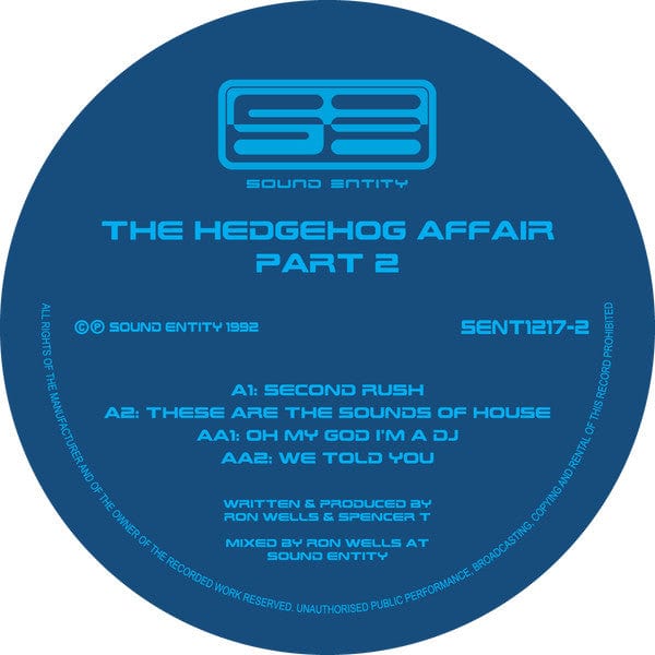 Hedgehog Affair - Part 2 (12") Sound Entity Records Vinyl