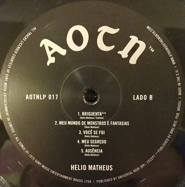 Helio Matheus - Helio Matheus (LP) Athens Of The North Vinyl