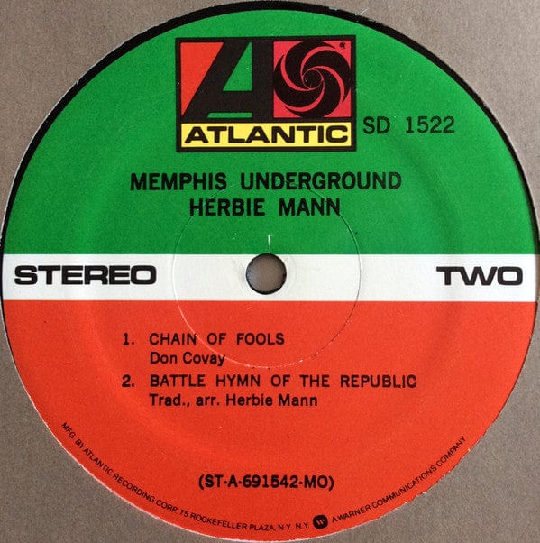 Herbie Mann - Memphis Underground (LP) Atlantic Vinyl