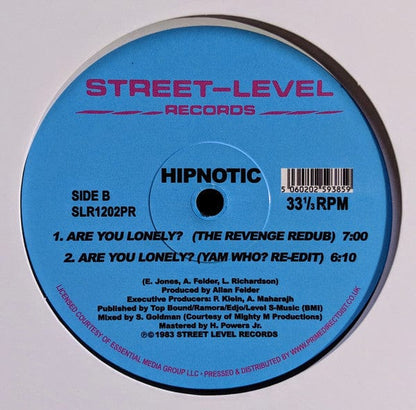Hipnotic (2) - Are You Lonely? Remixes (12") Street-Level Records Vinyl 5060202593859